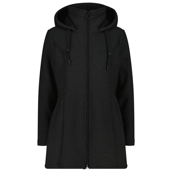CMP - Women's Parka Fix Hood Bonded Knitted w. Fur - Fleecejacke Gr 40 schwarz von CMP