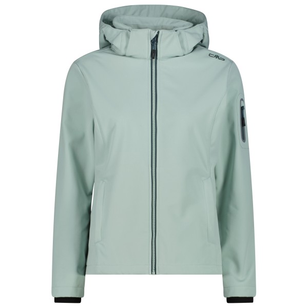 CMP - Women's Softshell Jacket Zip Hood - Softshelljacke Gr 42 grau/türkis von CMP
