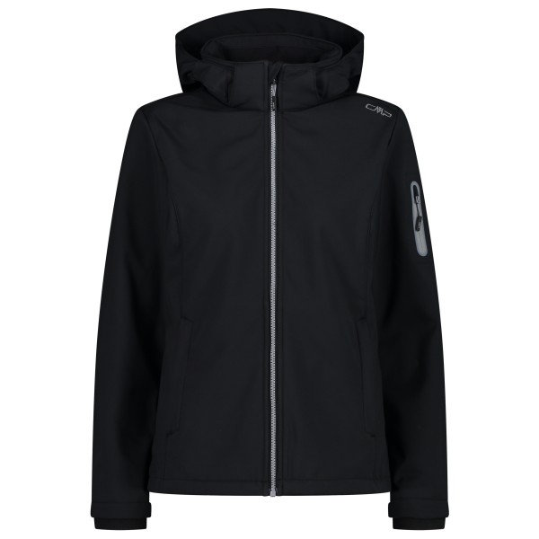 CMP - Women's Softshell Jacket Zip Hood - Softshelljacke Gr 44 schwarz von CMP