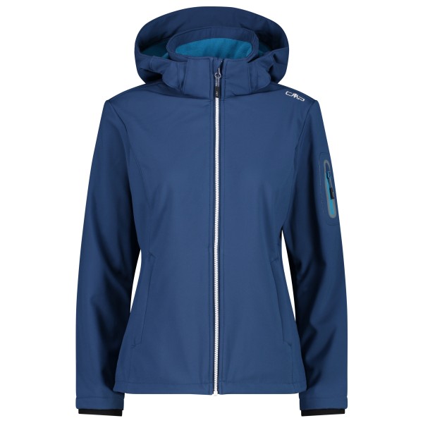 CMP - Women's Softshell Jacket Zip Hood - Softshelljacke Gr 48 blau von CMP