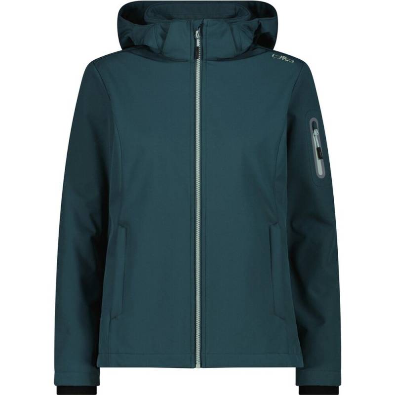 CMP Zip Hood Damen Softshelljacke trek green 40 von CMP