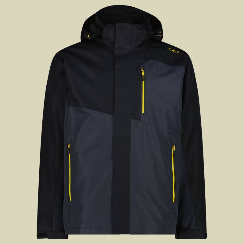 Jacket Zip Hood Detachable Inner Jacket Man 52 grau - Farbe nero anthracite-gold green von CMP
