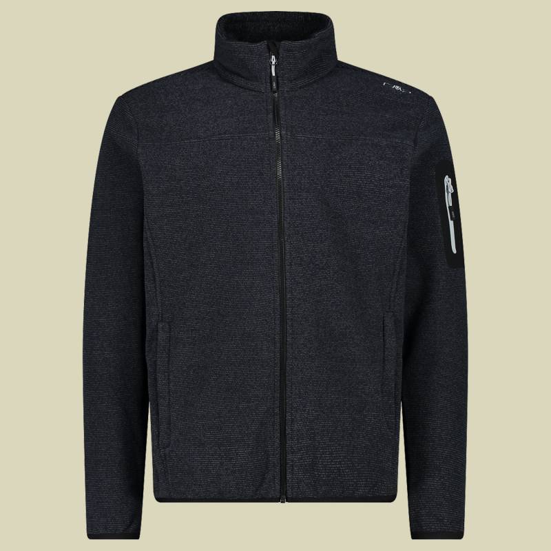 Man Jacket Knitted Jacquard 38H2237 grau 54 - Farbe anthracite nero von CMP