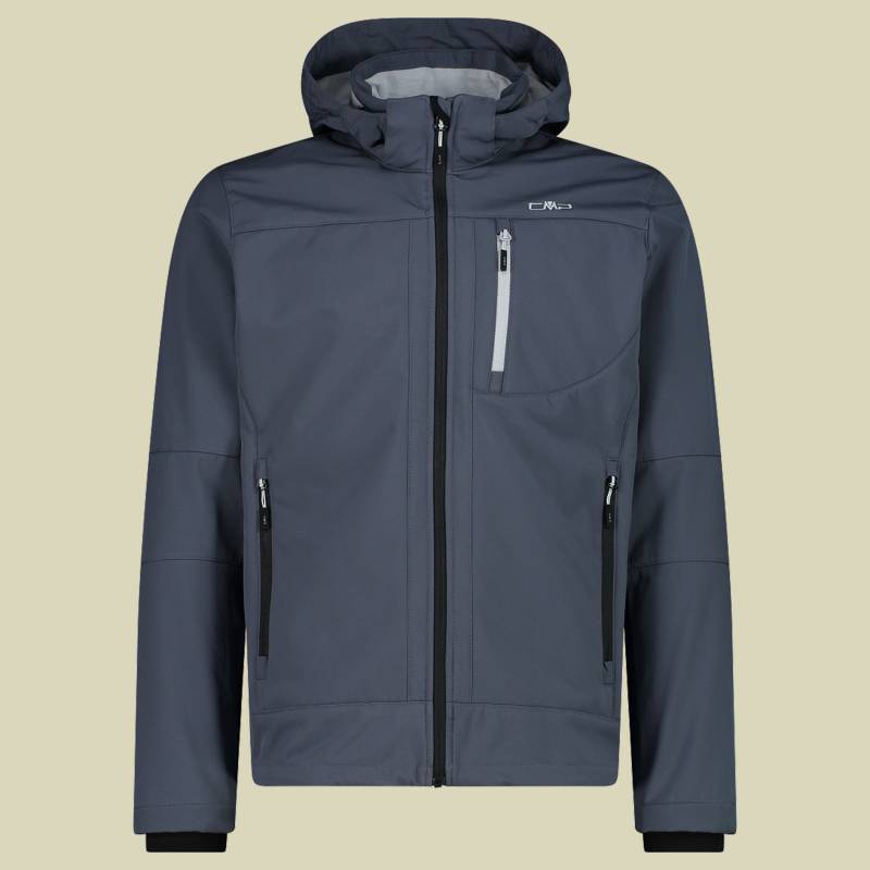 Man Softshell Jacket Zip Hood CMP 3A01787N grau 58 - Farbe titanio alluminio von CMP