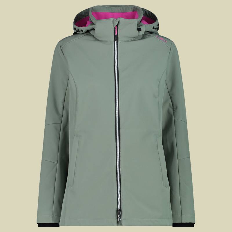 Woman Jacket Zip Hood Softshell 3A22226 grün 40 - Farbe mineral von CMP