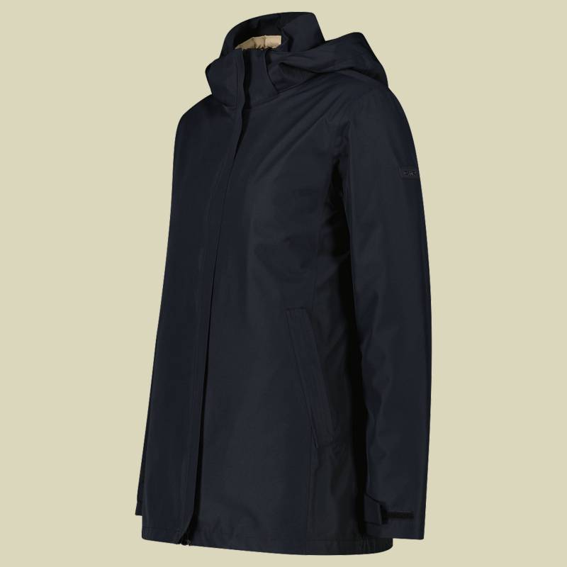 Woman Long Jacket Zip Hood Detachable Inn. Jacket 42 schwarz - Farbe black von CMP