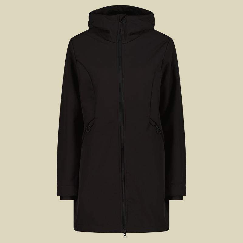 Woman Parka Fix Hood Softshell with Inner Fur 46 schwarz von CMP