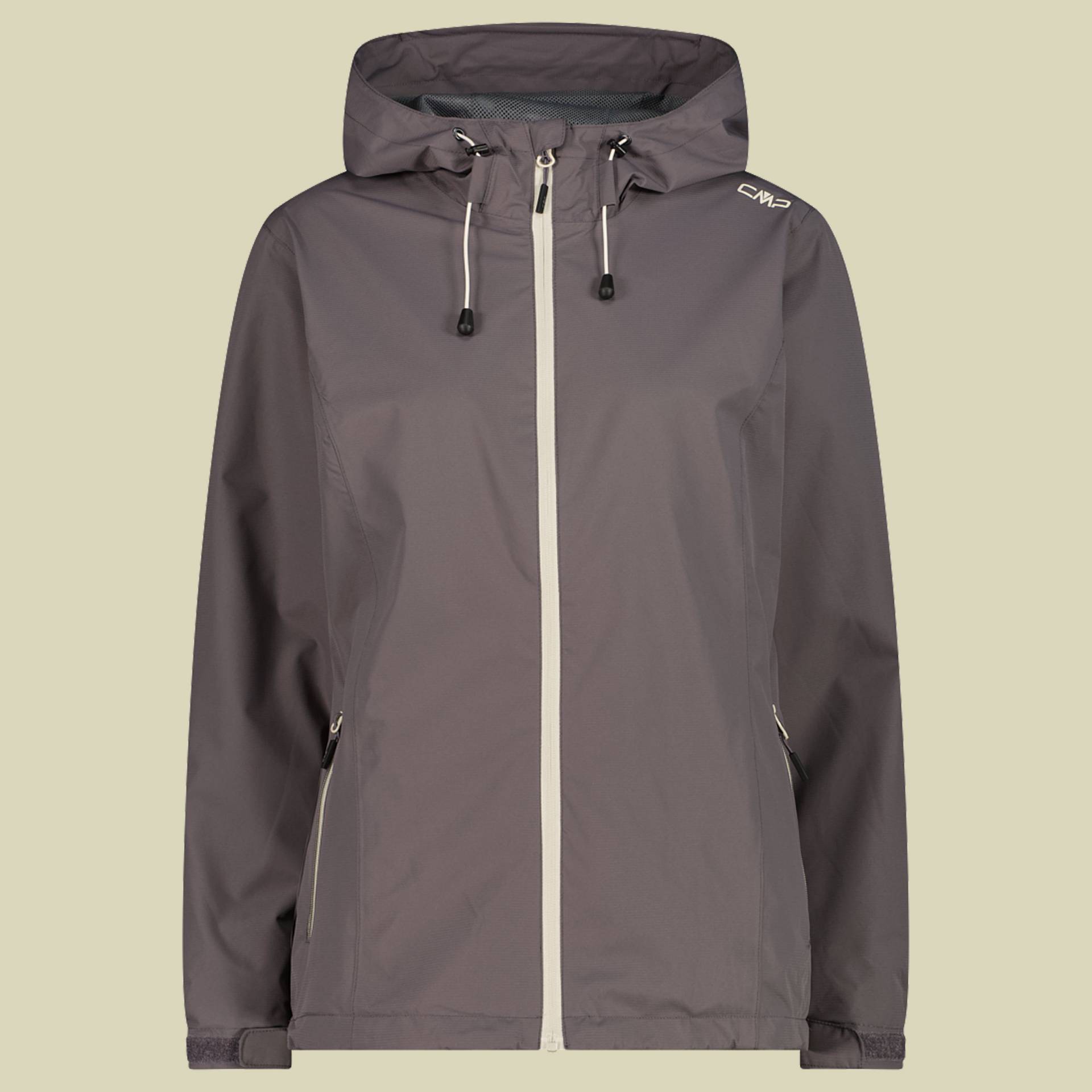 Woman Rain Jacket Fix Hood 39X6636 braun 44  - Q955 terra von CMP