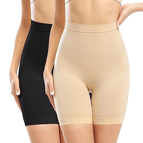 CMTOP Damen Bauchweg Miederhose Figurformend Shapewear Unterwäsche Stark Formend Miederpants 2er Pack S von CMTOP