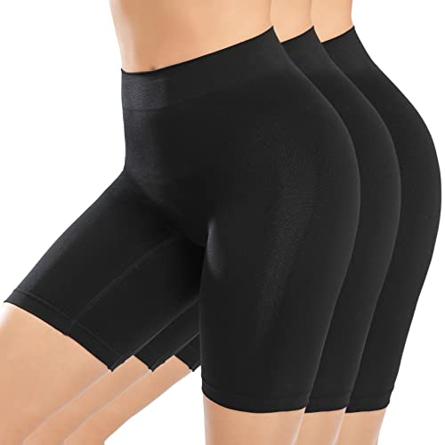 CMTOP Damen Shapewear Mieder mit Beinformer Hohe Taille Tropfen Bauch-Weg-Effekt Shapewear Ab Sofort Gültig Nahtlos Sicherheitshose (Schwarz,L) von CMTOP