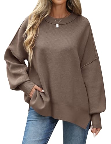 CMTOP Pullover Damen Winter Oversize Rundhals Langarm Loose Strickpullover Warm Lässig Winterpullover Strick Pulli Sweatshirt Herbst CMTOP Pullover Damen Winter Oversize Rundhals Langarm Loose Strickpullover Warm Lässig Winterpullover Strick Pulli Sweatshirt Herbst von CMTOP