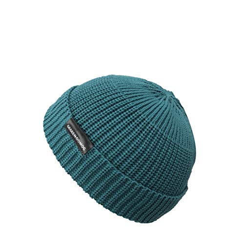 CMUNDLJQ Kurze Form Seemannsmütze Baseball Cap Unisex Strickmütze Klassisches Design Fisherman Beanie Retro Trawler Umschlagmützen Wintermütze A21(Blau) von CMUNDLJQ