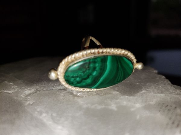 Malachit Ring in Silber Gefasst - 418 Malachit Ring in Silber Gefasst - 418 von CMVintageJewelry