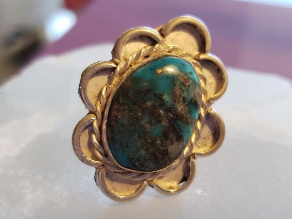 Türkis Ring Mit Silber-Einstellung - 407 Größe 7 1/2 Türkis Ring Mit Silber-Einstellung - 407 Größe 7 1/2 von CMVintageJewelry