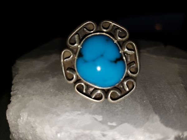 Türkis Ring Mit Silber Einstellung - 413 Größe 5 Türkis Ring Mit Silber Einstellung - 413 Größe 5 von CMVintageJewelry
