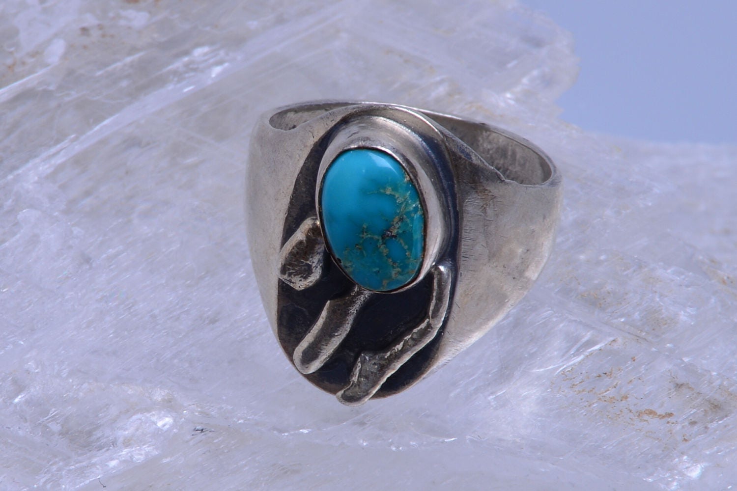 Türkis Ring Mit Sterling Silber Einstellung - 162 Türkis Ring Mit Sterling Silber Einstellung - 162 von CMVintageJewelry