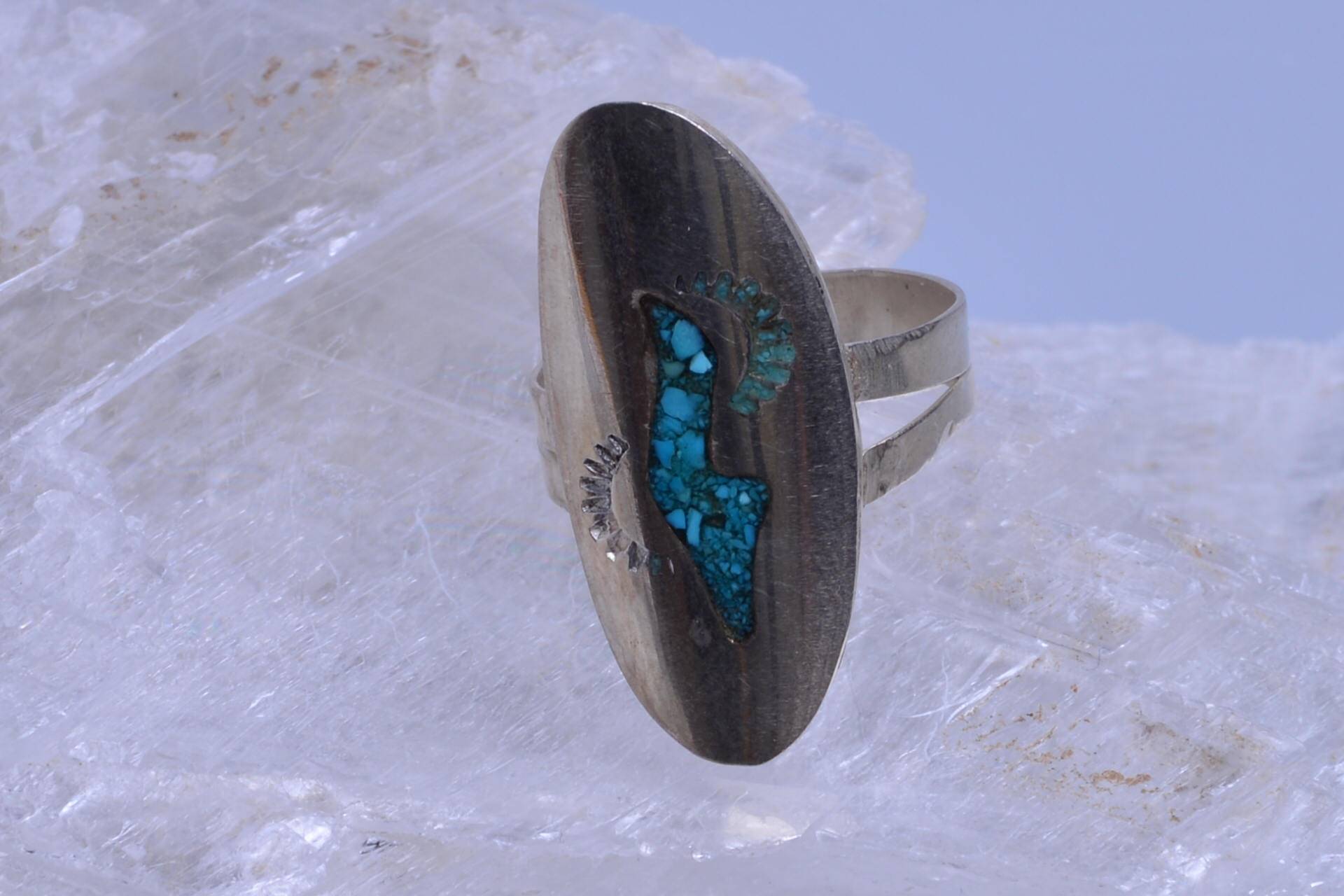 Türkis Ring Mit Sterling Silber Einstellung Größe 6 1/2-173 Türkis Ring Mit Sterling Silber Einstellung Größe 6 1/2-173 von CMVintageJewelry