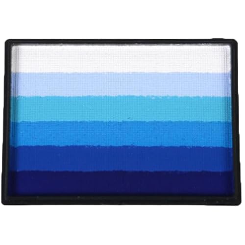 1pc Face Paint Palette, 50g Wasserbasis Split-Kuchenpaletten, waschbarer Gesichtspalette mit Gesichtspalette, Regenbogen ungiftiger Gesichtsfarbe Körperfarbe für Kinder Erwachsene, Halloween, Ka von CNAFGBGG