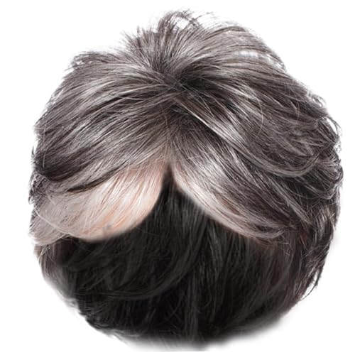 1pc Kurzwellige Perücke für Frauen 8 Zoll Natural & Exquisite Synthetic Short Perücke mit atmungsaktivem Haarnetz Easy Matching Hairstück für tägliche, Cosplay, Datum, Gradientenfarbe. von CNAFGBGG