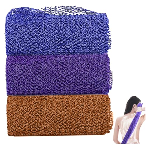 3pcs afrikanische Nettoschwamm 31.5x11.8 Arbeitssparende lange Weiterchen Afrikanische Nettentuch tragbares Mesh Faltbares Peeling Peeling Peaking für Männer und Frauen. von CNAFGBGG