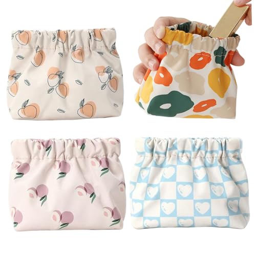 4pcs kleine Beutel zur Geldbörse, 5.1x2x4.7 wasserdichtes Mini -Make -up -Beutel, kein tragbarer Kosmetikbeutel Reißverschluss für Make -up, Schmuck, Kopfhörer und Münze. von CNAFGBGG