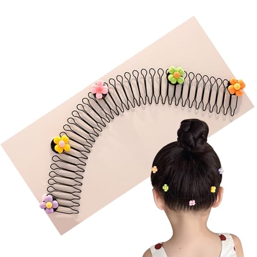 5pcs Haarclips dehnbare unsichtbare Haarklammern 7.5 Weithalter U Form Finishing Fixer Kammsets süße erweiterte Kämme für Frauen Mädchen Accessoires Blume ... von CNAFGBGG