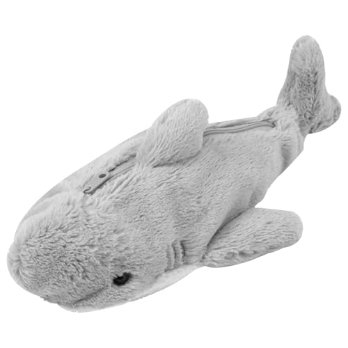 CNAFGBGG Netter Bleistiftbeutel, Plüsch Cartoon Hai Bleistiftkoffer, Bleistifttasche mit großer Kapazität, Reißverschluss Netter Stifthalter für Schulbüro. von CNAFGBGG