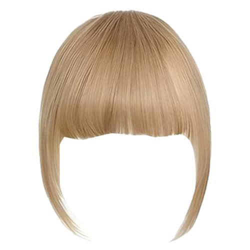 Clip -in Pony for Women Natrual Komfortable Clip auf gefälschten Pony Fransen mit Tempeln Cuttable Waschbar für Frauen und Mädchen. von CNAFGBGG