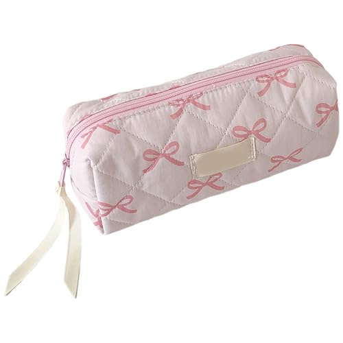 Make -up -Beutel -Bogenmuster Reißverschluss 7.7x3.5x2.8 Polyester Kosmetikbeutel für Frauen tragbares niedliches Toilettenkoffer für Reisen, Schreibwarenlager.. von CNAFGBGG