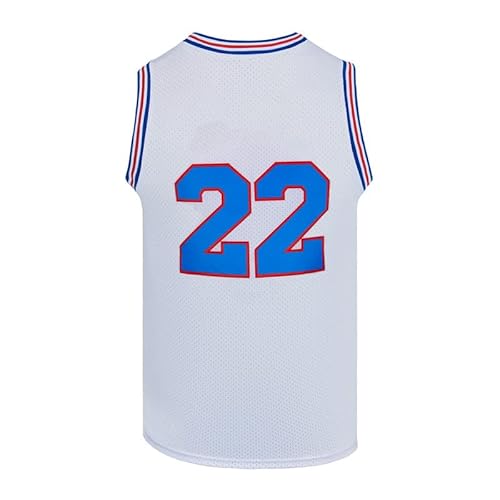 CNALLAR Herren Basketball-Trikot Bill Murray #22 Weltraum-Film-Trikot, weiß/schwarz - Weiß - XX-Large von CNALLAR