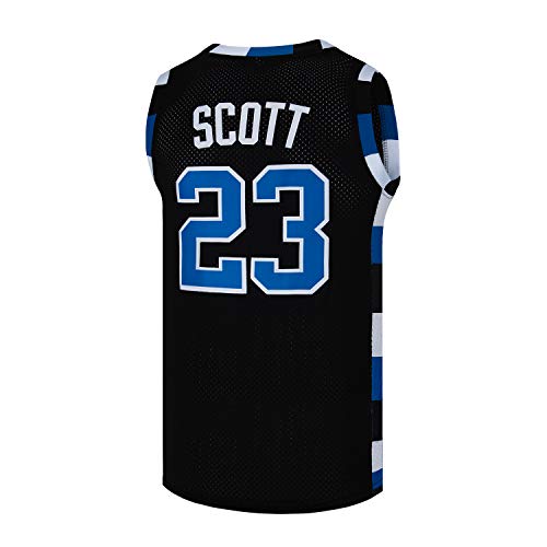 Herren Basketball-Trikots #23 Nathan Scott Film Sport Trikot Shirts, Schwarz, XL von CNALLAR