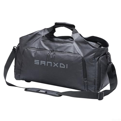 50L Turnbeutel mit Multi-Fach-Design, inklusive Nass- und Trockentrennung für Schuhe (schwarz) von CNANRNANC