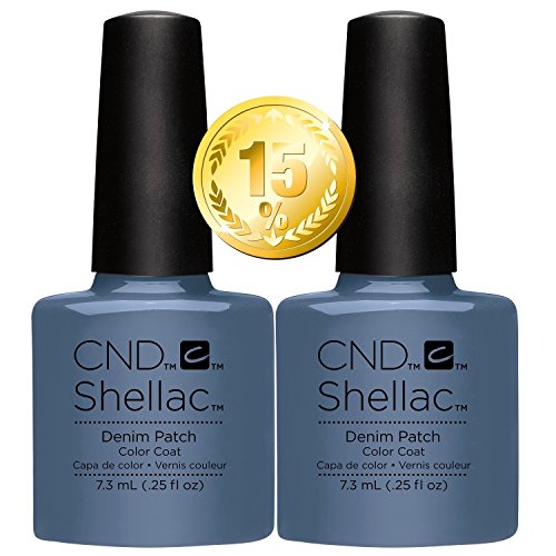 CND Shellac UV/LED Power Polish, denim Patch 7,3 ml – Pack of 2 von CND