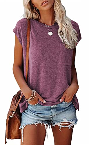 CNFUFEN Tshirt Damen Herbstmode Damen 2022 Damen Oberteile Shirt Damen Sexy Oberteile Damen Sommer Langarmshirts Für Damen Rot Klein von CNFUFEN