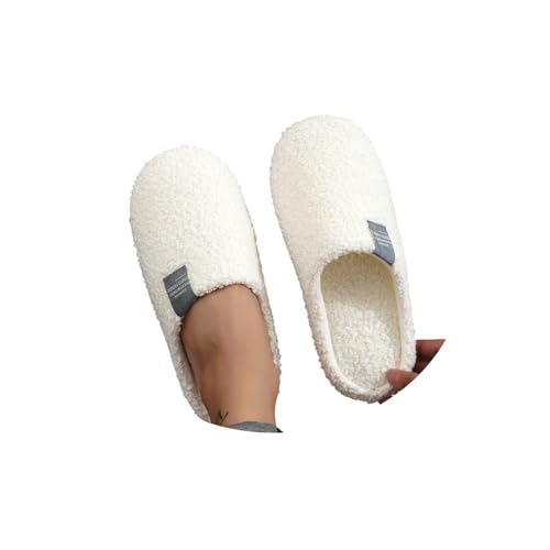 CNNBYYDS Plüsch Hausschuhe Damen Herren Winter Warme Teddy Fleece Hausschlappen Unisex Weicher Flauschige Kunstwolle Pantoffeln Leichte Hauspantoffeln Warme Winterschuhe Frauen Bequeme Slippers von CNNBYYDS