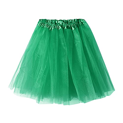 Faschingskostüme Damen Tüllrock Retro 80er Tütü Rock Minirock Petticoat Tanzkleid Dehnbaren Tutu Rock Erwachsene Ballettrock Tüllrock für Party Ballett Tanzen Karneval Kostüm von CNNBYYDS