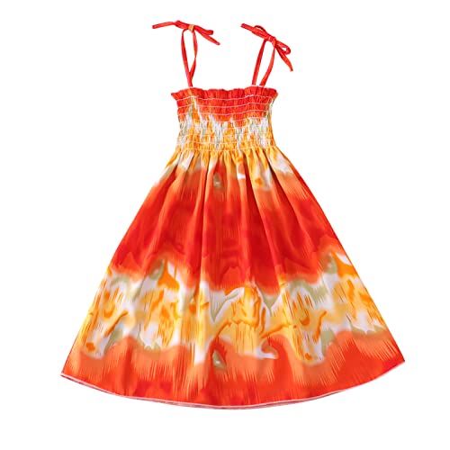 Kleider für Mädchen Hawaii Kinderkleider Träger Kleid Freizeitkleid A-Linie Festlich Partykleid Sommer Ärmellos Freizeit Sommerkleid Strandkleid Trägerkleid Blumenkleid Maxikleid 2-12 Jahre von CNNBYYDS