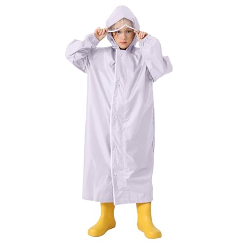 Regenponcho Kinder 152 Regencape Mädchen Regenmantel Jungen Regenjacke Faltbar Ultraleicht Wasserdicht Regencape mit Kapuze & Schulranzen Regenbekleidung Raincoat für Fahrrad Wandern Camping Reisen von CNNBYYDS