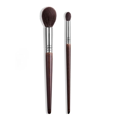 OVW Kosmetik 2/6pcs Make-up Lidschatten Pinsel Set Ziegenhaar Werkzeug Ultra Soft Make Up Tapered Blender Diffuse Kit Cut Crease Brush von CNNONE