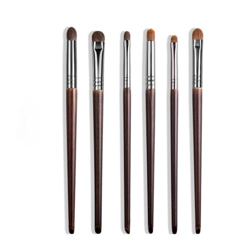 OVW Kosmetik 2/6pcs Make-up Lidschatten Pinsel Set Ziegenhaar Werkzeug Ultra Soft Make Up Tapered Blender Diffuse Kit Cut Crease Brush von CNNONE
