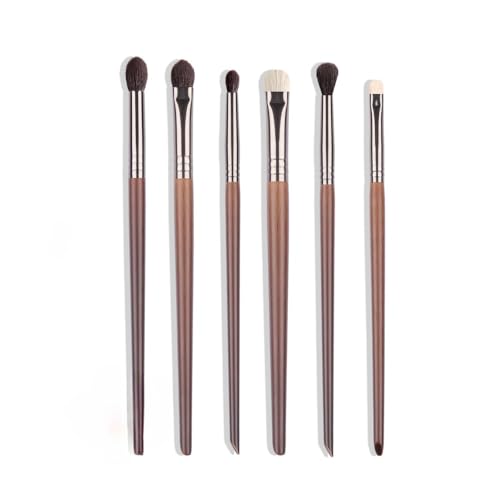 OVW Kosmetik 2/6pcs Make-up Lidschatten Pinsel Set Ziegenhaar Werkzeug Ultra Soft Make Up Tapered Blender Diffuse Kit Cut Crease Brush von CNNONE