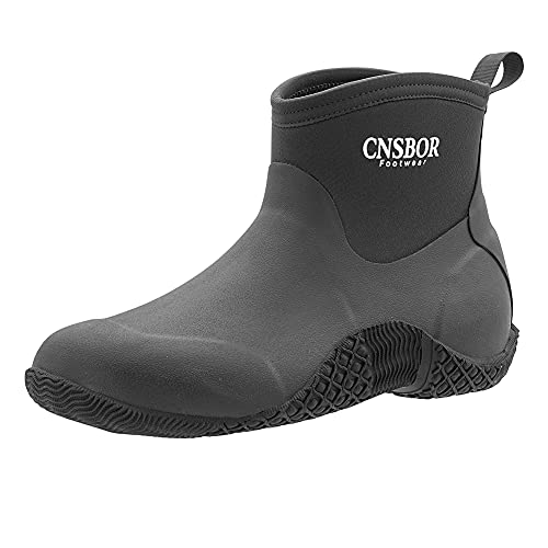CNSBOR Arbeitsstiefel für Herren, wasserdicht, leicht, knöchelhoch, Gartenstiefel, Schwarz, 38.5 EU CNSBOR Arbeitsstiefel für Herren, wasserdicht, leicht, knöchelhoch, Gartenstiefel, Schwarz, 38.5 EU von CNSBOR