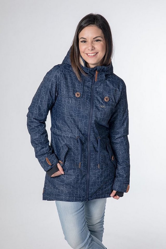 CNSRD Funktionsparka CHARLOTTE COAT NAV CS WOMEN mit hochschließendem Kragen und Kapuze von CNSRD