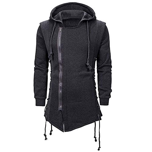 CNSTORE Herrenmode Hoodie Assassins Creed Side Schnür Fleece Gothic Hoodies Sweatshirt von CNSTORE