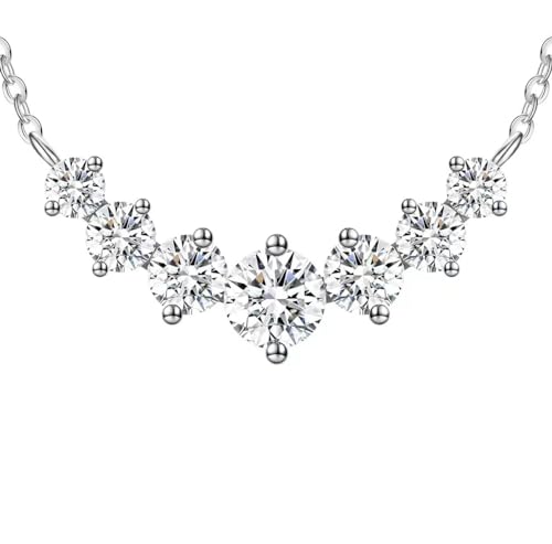 CNUGGCH Diamant Anhänger Halskette Damen Halskette Moissanit 0.5-7.6ct Geburtstag Geschenk für Frau Seelenverwandte Geschenk für Frau Mama Freundin Tochter sie, Medium, Sterling Silber, Moissanit CNUGGCH Diamant Anhänger Halskette Damen Halskette Moissanit 0.5-7.6ct Geburtstag Geschenk für Frau Seelenverwandte Geschenk für Frau Mama Freundin Tochter sie, Medium, Sterling Silber, Moissanit von CNUGGCH