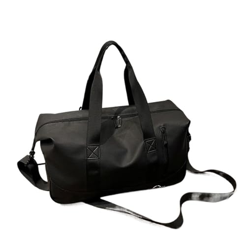 1 stücke Solide PU Zipper Große Reisetasche Weiche Persönlichkeit Elegante Im Freien Frauen Schulter Taschen(Black) von CNYUON