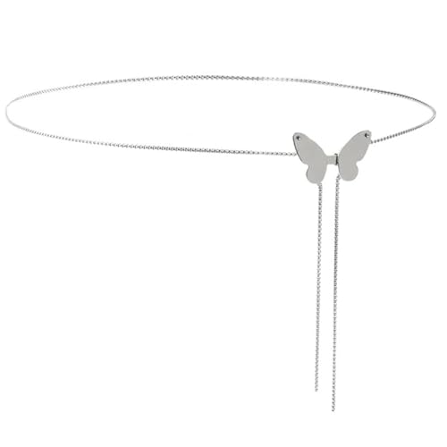 2 Pcs Metall Taille Ketten for Frauen Schmetterling Taille Kette Gürtel Einstellbare Körper Ketten von CNYUON