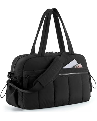 2 Stück Reise-Seesack, Sporttasche for Damen mit Nasstasche, Handgepäck, Flughafen-Kabinentasche(Black) von CNYUON