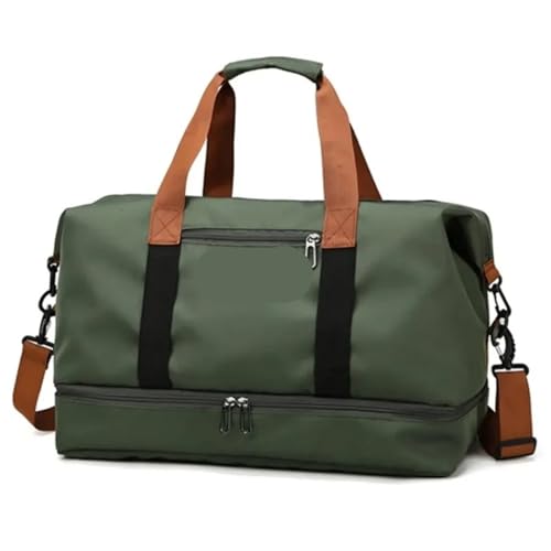 2 Stück Tasche Damen Herren Sport Reise Wochenende Umhängetasche Trockener und Nasser Stil Duffle Bag Handgepäck(Green) von CNYUON