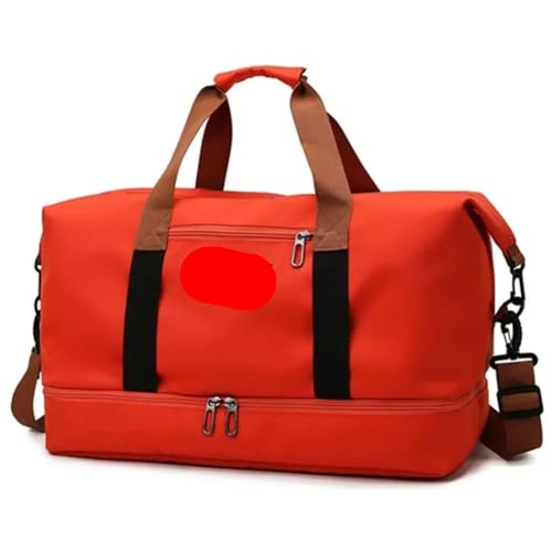2 Stück Tasche Damen Herren Sport Reise Wochenende Umhängetasche Trockener und Nasser Stil Duffle Bag Handgepäck(Red) von CNYUON